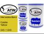 Preview: Mercedes-Benz, Calcite Yellow, 243 / 1243: 500ml Lackdose + 500ml Klarlack + 250ml Härter - Set, von ATW Autoteile West.